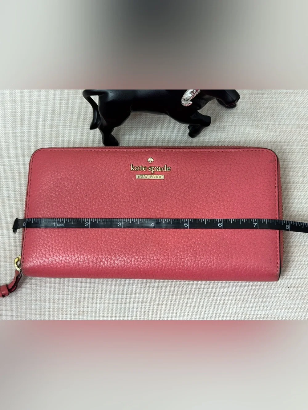 kate spade Coral Zip Around Wallet in Bright Coral